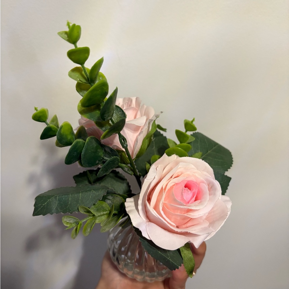 Blush Pink Artificial Rose Arrangement by